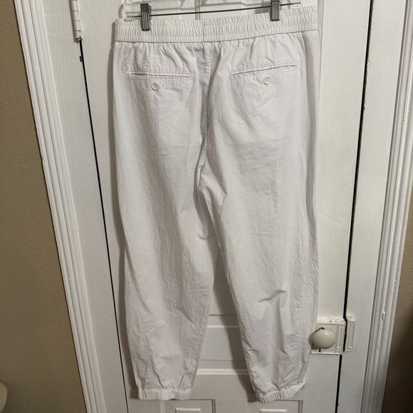 James Perse Crinkled Poplin Pants White Size 3 US Large T2 - Picture 3 of 8